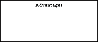 Text Box: Advantages