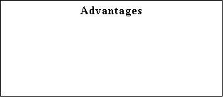 Text Box: Advantages